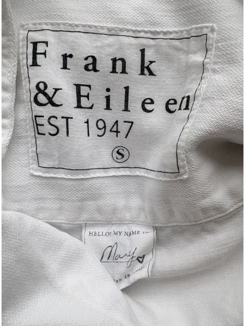 Frank & Eileen Mary Dress White Denim S EUC - Picture 3 of 8